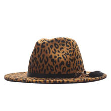 New Snake Print Women Fedoras Felt Wide Brim Hats Woolen Autumn Winter Jazz Caps Men Vintage Panama Cowboy Hat 2024 - buy cheap