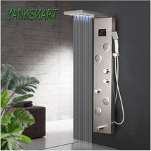 YANKSMART LED para banheiro torneira de chuveiro de temperatura Painel de exibição digital Sistema de massagem corporal Jets Tower Torneira de coluna de chuveiro 2024 - compre barato
