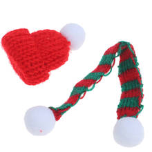 Mini chapéu de natal + cachecol para boneca, acessórios de decoração para casa de bonecas, melhor presente de natal para bebês, crianças e meninas, 1/6 2024 - compre barato