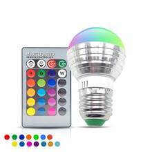 3W E27 LED Light Bulb Color Changing Lamp With Remote Control For Home Decoration Stage Bar Party 2024 - buy cheap