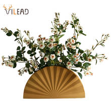 Vilead cerâmica origami órgão flor vaso fosco criativo plantador para flores suporte nordic decoração para casa estatuetas para interior 2024 - compre barato