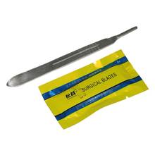 10 Pcs Animal Surgical Knife 23# Carbon Steel Surgical Scalpel Blades + 1 Pcs Handle Scalpel DIY Cutting Tool PCB Repair 2024 - buy cheap