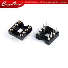 20pcs/lot DIP-8 Round Hole 8 Pins 2.54MM DIP DIP8 IC Sockets Adaptor Solder Type 8 PIN IC Connector In Stock 2024 - buy cheap