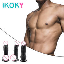 Ikoky strapon vibrador grande, pau grande, ponto g, balanças de dinossauro, dildo com ventosa, silicone verdadeiro, grande, sem vibrador, massagem por orgasmo 2024 - compre barato