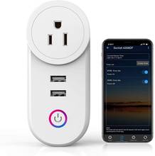 Управление через приложение умная вилка USB умная Wifi розетка Беспроводная розетка совместима с Alexa Echo и Google Home IFTTT 2024 - купить недорого