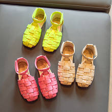 Sandalias de playa para niños y niñas, zapatos de Punta cerrada, sandalias de princesa, zapatos de vestir rosas, sandalias suaves de moda, novedad de verano 2024 - compra barato