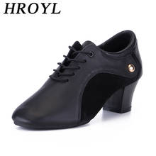 Women Latin Dance Shoes Tango Genuine Leather Ballroom Salsa Dancing Shoes Women Black Teaching Modern Jazz Dance Sneakers 2024 - buy cheap