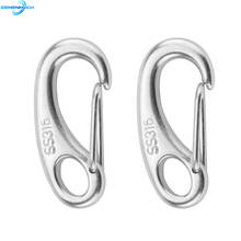 2PCS Stainless Steel Egg Shape Spring Snap Hook Clips Quick Link Carabiner Buckle Eye Shackle Lobster Claw Outdoor Boat Marine 2024 - buy cheap