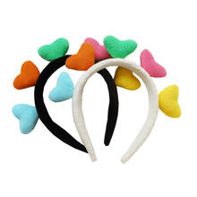 2020 Latest Trends Elastic Hair Bands Girls Wash Face Turban Cute Colorful Heart Women Makeup Active Headband Hair Accessories 2024 - buy cheap