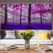 Forest Landscape diy diamond painting square round diamond embroidery rhinestone pictures mosaic art Purple tree Scenery,YG2091 2024 - buy cheap