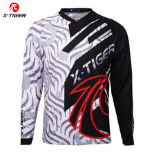 X-tiger-Camiseta de manga larga DH para descenso, camisetas de poliéster para 100%, ciclismo de montaña, Motocross 2024 - compra barato