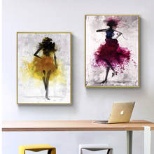 Dancing Skirt Girl Canvas Poster Abstract Wall Art Painting Nordic Posters and Prints Wall Pictures for Living Room Home Decor 2024 - buy cheap
