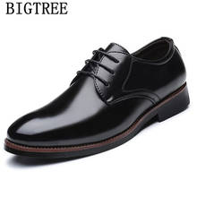 Sapatos masculinos oxford, calçado clássico de couro formal, barbeiro para homens, marca de luxo 2024 - compre barato