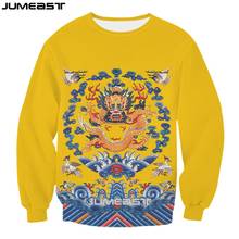 Jumeast Men Women 3D Sweatshirt Chinese Style Dragon Pattern Oversized Long Sleeve T Shirt Spring Autumn Pullover Tops Tees 2024 - buy cheap