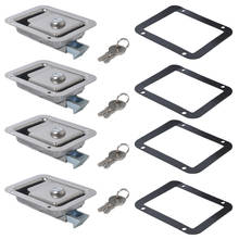 4 Set Boat Paddle Latch & Key & Gasket Flush Mount Paddle Handle Locking Latch For Yacht RV Trailer Caravan Motorhome Toolbox 2024 - buy cheap