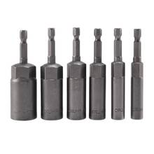 6Pcs 6mm-17mm 80mm Length Extra Deep Bolt Nut Bit Set Metric 1/4 6.35mm Hex Shank Impact Socket Adapter for Power Tools 2024 - buy cheap