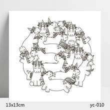 AZSG Unicorn Clear Stamps/Seals For DIY Scrapbooking/Card Making/Album Decorative Silicone Stamp Crafts 2024 - buy cheap