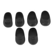 Fashion Doll Shoes Sandals Slippers For 25cm Mellchan Dolls Dress Up 3 Pairs/Set  Black 2024 - buy cheap