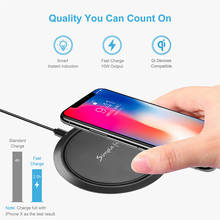 Kebidu-cargador inalámbrico rápido, almohadilla de carga rápida Qi de 10W para iPhone X/XR/ 8 Plus, Samsung Galaxy S9/S9 Plus/S8 S7 /Note 8 7 5 2024 - compra barato