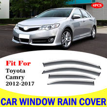 Janela sol chuva viseira defletores de vento guarda escudo weathershields toldo capa acessórios do carro para toyota camry 2012-2017 2024 - compre barato