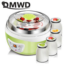 DMWD-máquina de Yogurt eléctrica multifuncional, fermentador automático de vino de arroz Natto, con 4 tazas de vidrio Leben, UE 2024 - compra barato