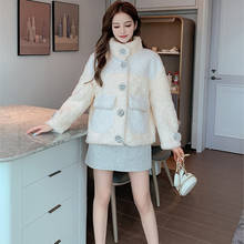 2020 осенне-зимнее популярное Новое Женское пальто из овечьей шерсти, Женская Модная элегантная темпераментная верхняя одежда 2024 - купить недорого
