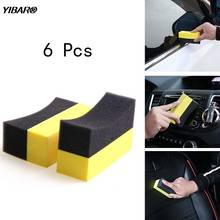 6Pcs Tire Contour Dressing Applicator Pads Gloss Shine Color Polishing Wax Sponge 2024 - buy cheap