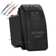 Interruptor basculante de luz Led azul para Interior, juego de cables de puente para coche, barco, camión, a prueba de agua, 5 pines, 20A/12V, 10A/24V 2024 - compra barato