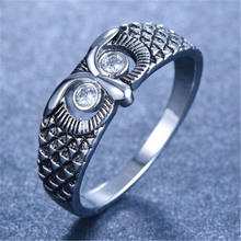 Новые трендовые ретро кольца в форме Совы из цинкового сплава для женщин, модные ювелирные изделия с животными, вечерние кольца в подарок 2024 - купить недорого