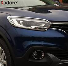 For Renault Kadjar 2016 2017 2018 2019 2020 2021 Chrome Front Head Light Lamp Cover Trim Headlight Frame Trims Car Styling 2pcs 2024 - buy cheap