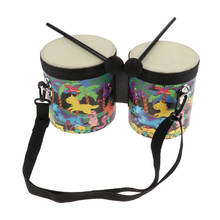 2pcs Bongo Drums With Drumsticks &  Bag Percussion Small Toy For Early Education 2024 - buy cheap