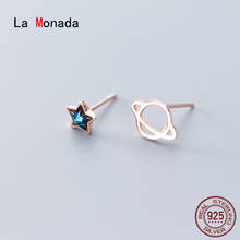 La Monada-pendientes de plata de ley 925 con forma de estrella, joyería con cierre de tuerca, para mujeres 2024 - compra barato