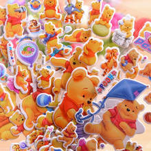 Pegatinas 3D de dibujos animados de winnie the pooh para niño, adhesivos para juguetes de niño, burbujas, regalo de maestro, regalo de recompensa de bebé, PVC, navidad 2024 - compra barato