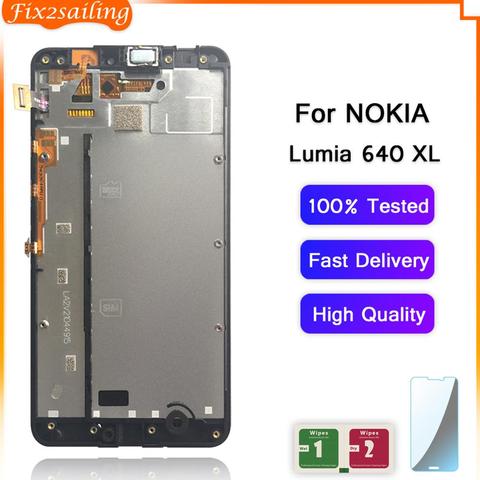 ЖК-дисплей с сенсорным экраном и дигитайзером в сборе с рамкой для Microsoft Nokia Lumia 640XL 640 XL 2022 - купить недорого