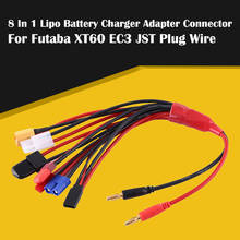 New 8 In 1 Charger 4.0mm Banana Adapter Connector T Tamiya Futaba XT60 EC3 JST Wire Cable Lipo Battery RC Drone Imax B6 B6AC 2024 - buy cheap
