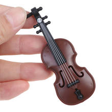 Nuevo 1/12, casa de muñecas en miniatura, violín plástico, instrumento musical, modelo de juguete, accesorios 2024 - compra barato