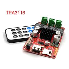 TPA3116 Bluetooth Receiver 50W*2 Digital Audio Amplifier Board TF Card U Disk Player FM Radio with Remote Contro 2024 - buy cheap