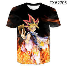 Camiseta divertida de moda para hombres y mujeres y niños, camisa de Anime Yu Gi Oh Monster, camisetas con estampado 3D, ropa informal para niños y niñas, novedad de 2021 2024 - compra barato