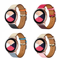 20/22mm pebble time strap for Samsuang Gear S3 S2 sport Galaxy Watch Active 42mm 46mm Leather Band for huami amazfit huawei gt 2 2024 - buy cheap