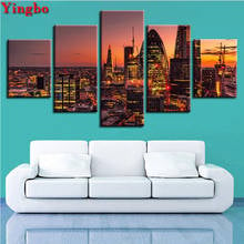 Diamond Embroidery 5 Piece City Building Scenery DIY 5D Diamond Painting Mosaic Rhinestones painting Cross-Stitch Kits 2024 - buy cheap