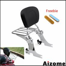 For Harley XL883 XL1200 Detachable Sissy Bar Motorcycle Backrest  Luggage Rack Kit For Sportster SuperLow Forty Eight 2004-2018 2024 - buy cheap