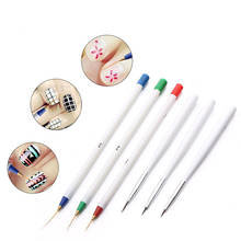 6Pcs  Nail Art Liner Brush Painting Flower Drawing Lines Grid Stripe Manicure Acrylic UV Gel Pen DIY Tips Design Set 2024 - купить недорого