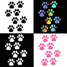 15.8x11.2cm Cute Cartoon Dog Cat Paw Car Stickers Dog Cat Love Pet Car Decal 3D Animal Dog Foot Prints Footprint Car Stying 2024 - buy cheap