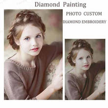 Pintura de diamante 5d Personalización de fotos, mosaico de diamantes de imitación cuadrado completo, bordado de diamantes redondos, precio especial 2024 - compra barato