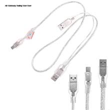 1pc Dual USB 2.0 A Male to Mini USB B 5 Pin Male Data Cable For 2.5 HDD Hard Drive 2024 - buy cheap