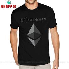 Design Ethereum Project Cryptocurrency Blockchain Tee Shirts Mens Custom Short Sleeve Cotton Black Crew Tees 2024 - buy cheap