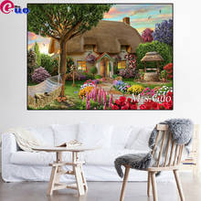 Thatched Cottage 5d DIY Diamond Painting Full Square Round Cross Stitch Garden House Landscape Embroidery Mosaic Home Decor Art 2024 - buy cheap