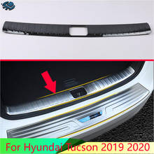 Placa de desgaste para maletero trasero de coche, accesorios de acero inoxidable para Hyundai Tucson 2019 2020, cubierta de alféizar de puerta, guarnición de moldura 2024 - compra barato