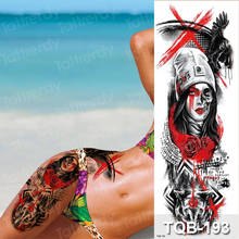 Perna tatuagem meias grandes tatuagens temporárias oversleeve à prova dwaterproof água mulher coxa temporária tatuagens tribal halloween modelos tatoo 2024 - compre barato