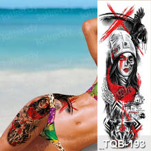 leg tattoo stockings large temporary tattoos oversleeve waterproof women temporary thigh tattoos tribal halloween models tatoo 2024 - buy cheap